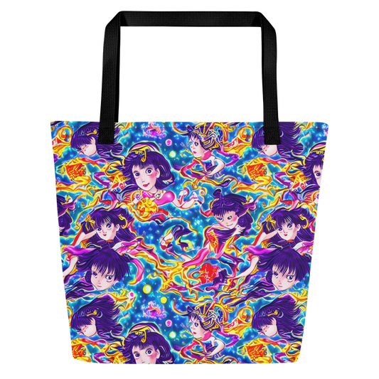 Large Tote Bag w/ Pocket - Aquatic Whim