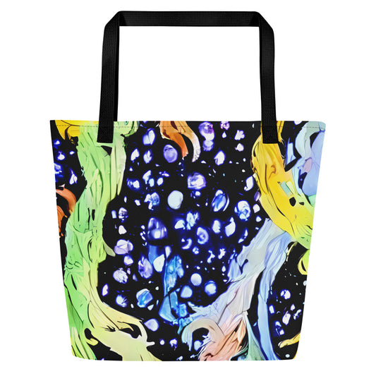 Large Tote Bag w/ Pocket - Celestial Serenade