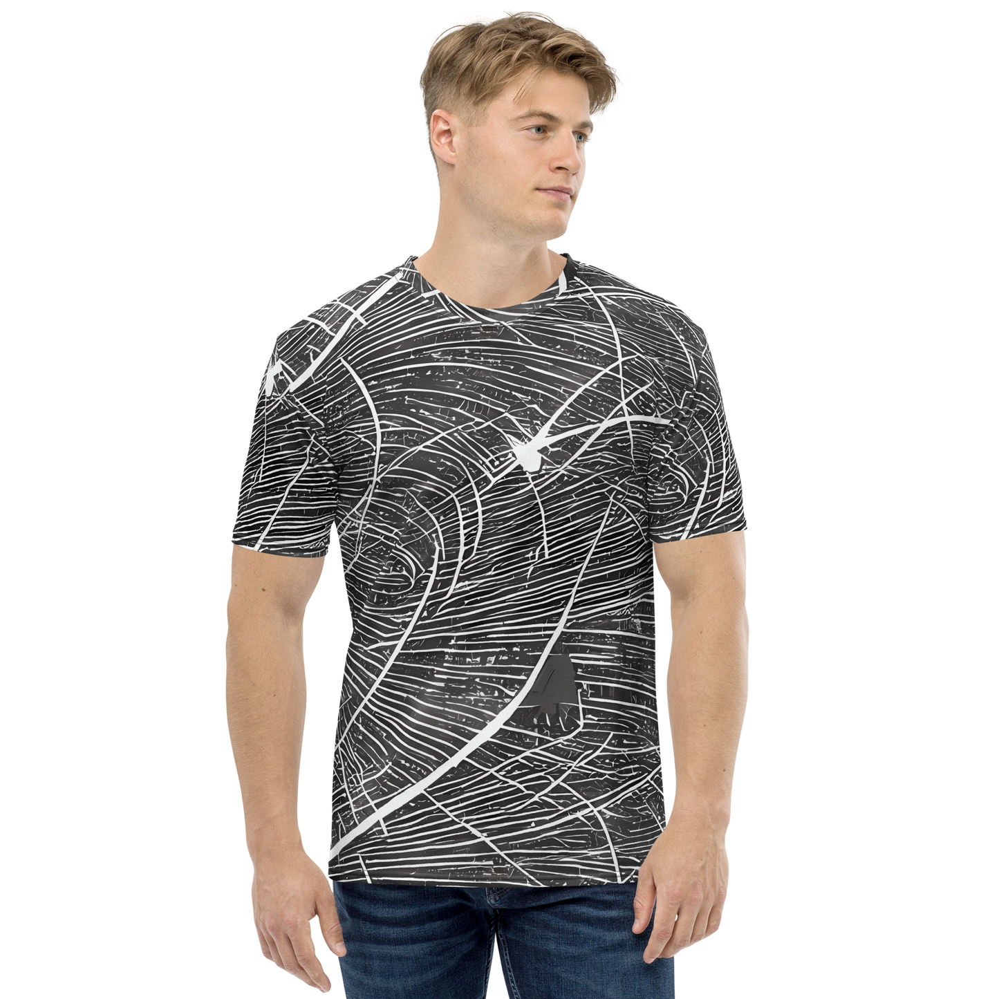 Men's Crew Neck T-Shirt - Silver Echo