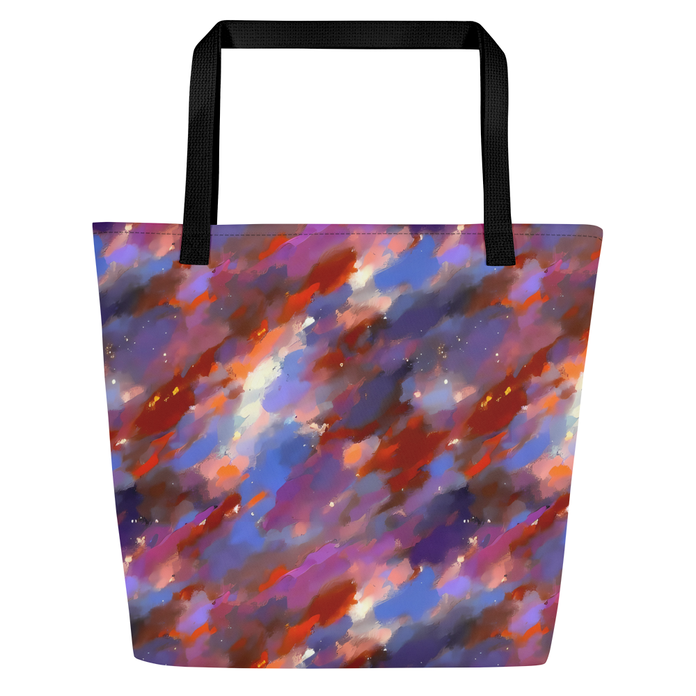 Large Tote Bag w/ Pocket - Celestial Brushstroke