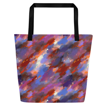 Large Tote Bag w/ Pocket - Celestial Brushstroke