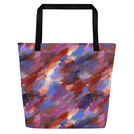 Large Tote Bag w/ Pocket - Celestial Brushstroke