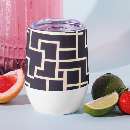 Wine Tumbler - Gilded Gridlock