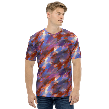 Men's Crew Neck T-Shirt - Celestial Brushstroke