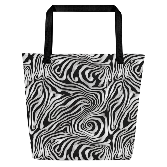 Large Tote Bag w/ Pocket - Warped Cosmos