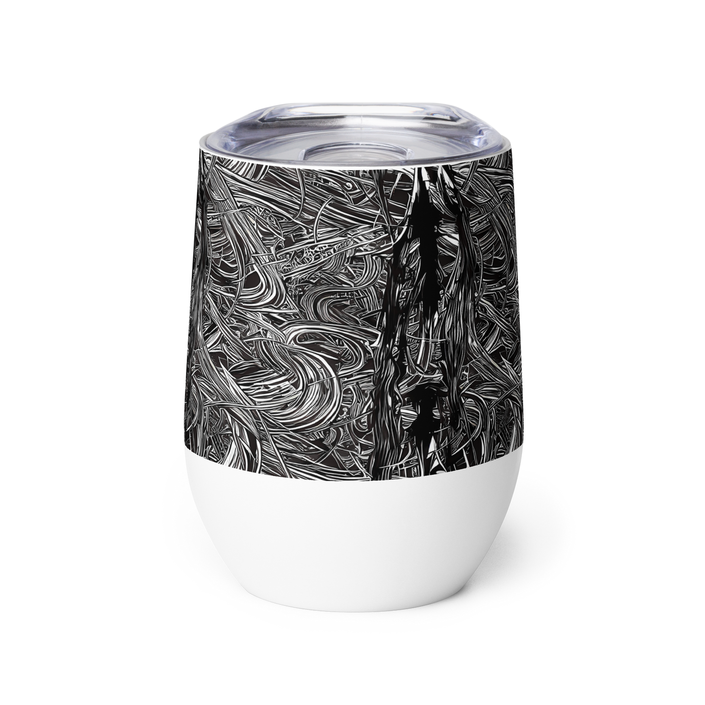 Wine Tumbler - Mesmeric Tangles