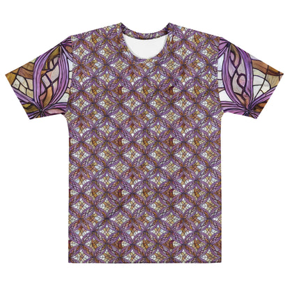 Men's Crew Neck T-Shirt - Stained Glass Whirl