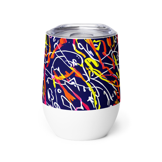 Wine Tumbler - Neon Currents