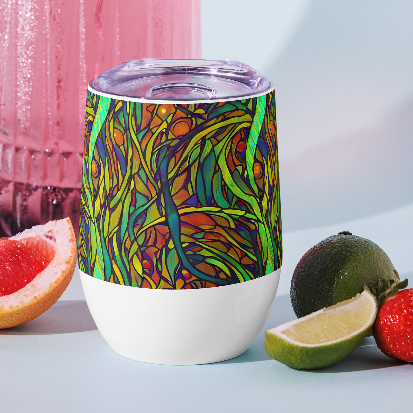 Wine Tumbler - Cosmic Garden