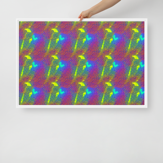 Framed Canvas - Prismatic Web