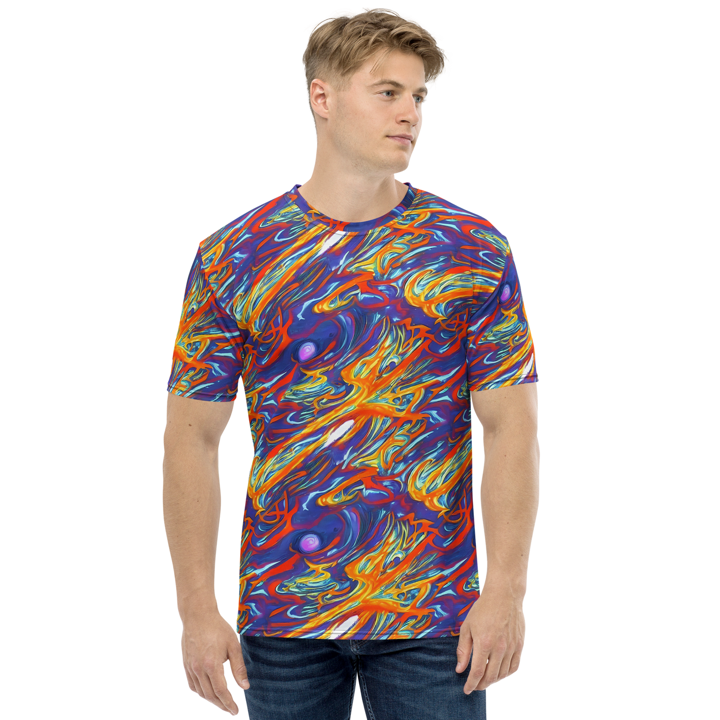 Men's Crew Neck T-Shirt - Galactic Ember