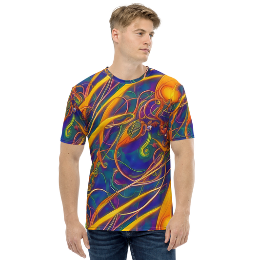 Men's Crew Neck T-Shirt - Luminous Whirl