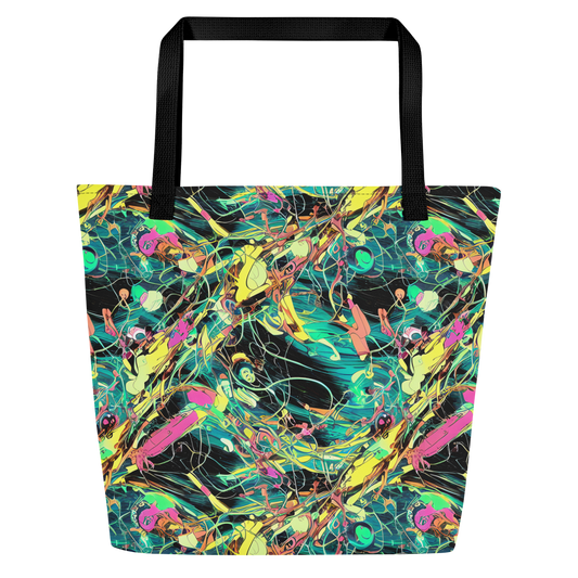 Large Tote Bag w/ Pocket - Cyborg Whirl