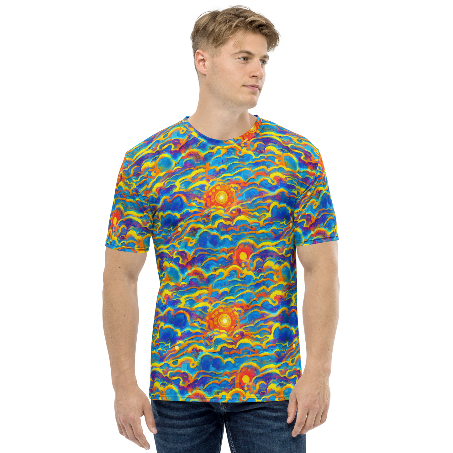 Men's Crew Neck T-Shirt - Chroma Ripple