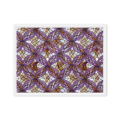 Framed Canvas (in) - Stained Glass Whirl