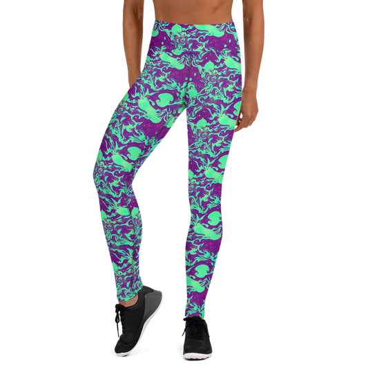 Yoga Leggings - Alien Ripples