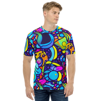 Men's Crew Neck T-Shirt - Neon Graffscape