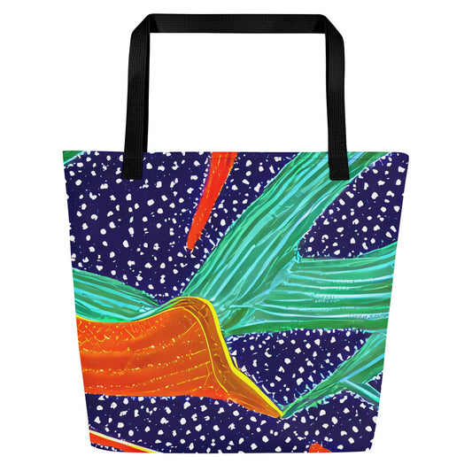 Large Tote Bag w/ Pocket - Jungle Zephyr