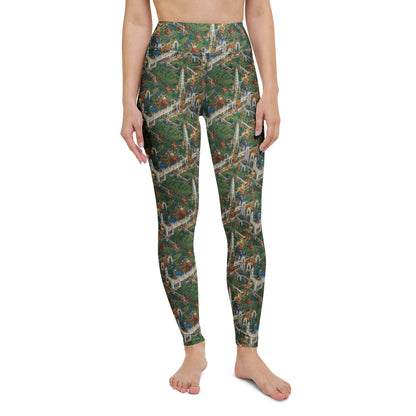 Yoga Leggings - Emerald Dynasty