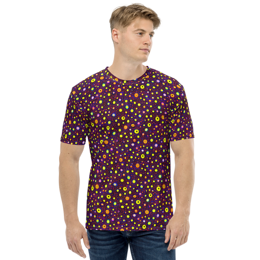 Men's Crew Neck T-Shirt - Cosmic Dotscape