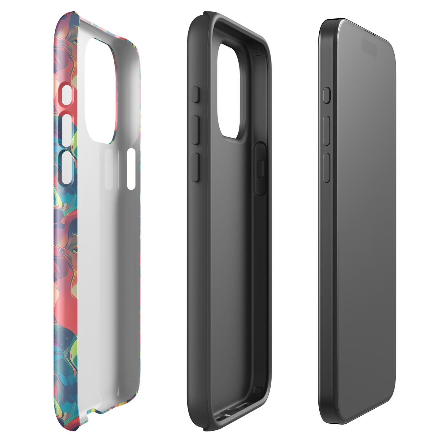 Tough Case for iPhone® - Neon Aurora