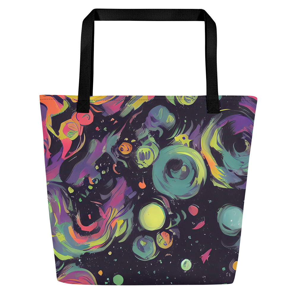 Large Tote Bag w/ Pocket - Psychedelic Drift