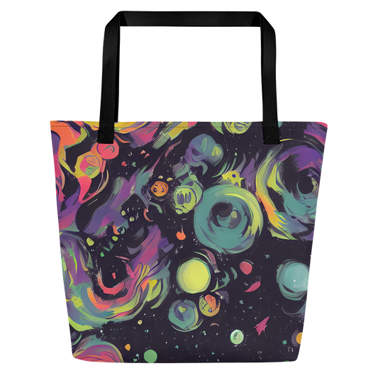 Large Tote Bag w/ Pocket - Psychedelic Drift