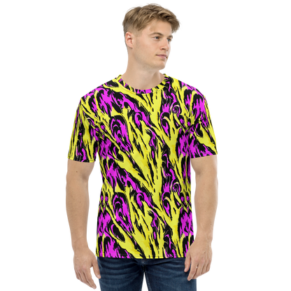 Men's Crew Neck T-Shirt - Neon Savanna