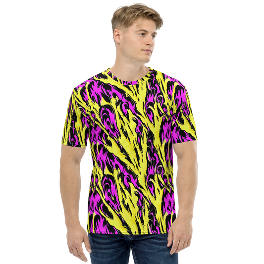 Men's Crew Neck T-Shirt - Neon Savanna