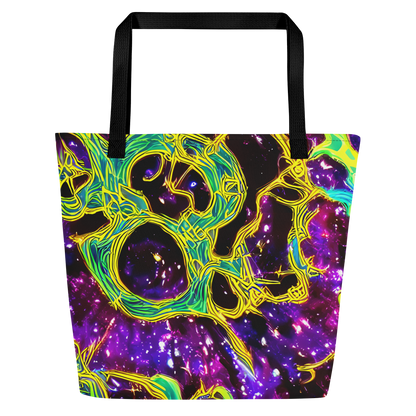 Large Tote Bag w/ Pocket - Galactic Web