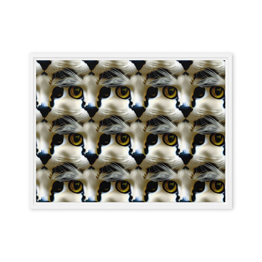 Framed Canvas (in) - Feline Fancy