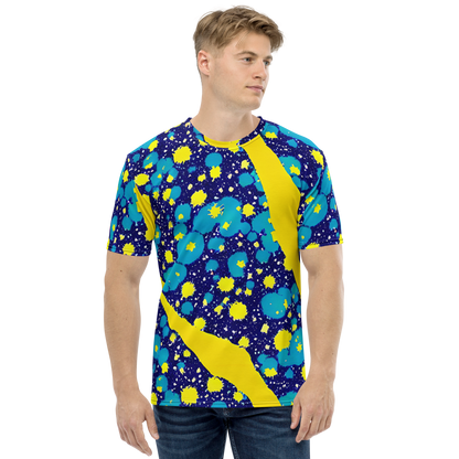 Men's Crew Neck T-Shirt - Starburst Splash