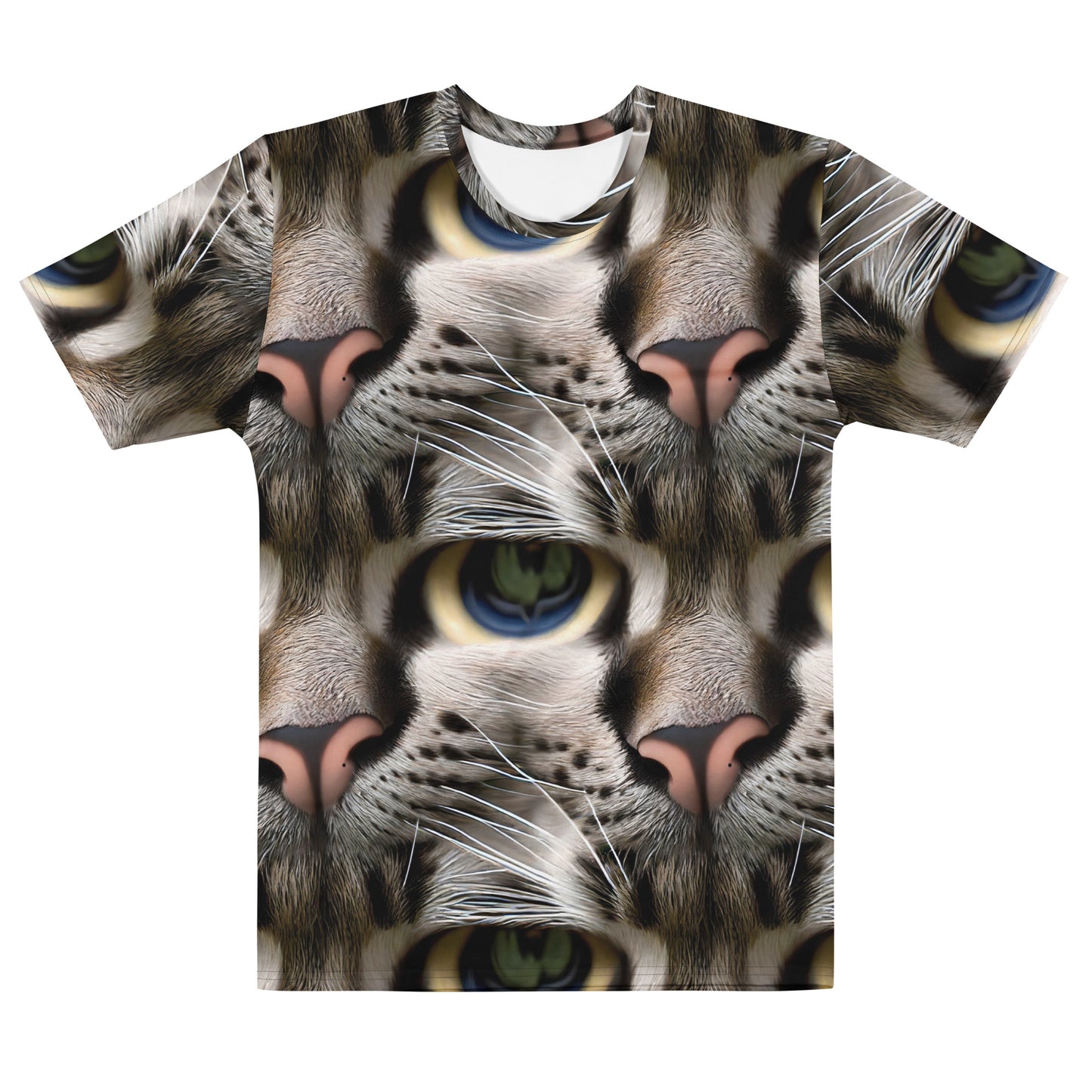 Men's Crew Neck T-Shirt - Feline Mirage
