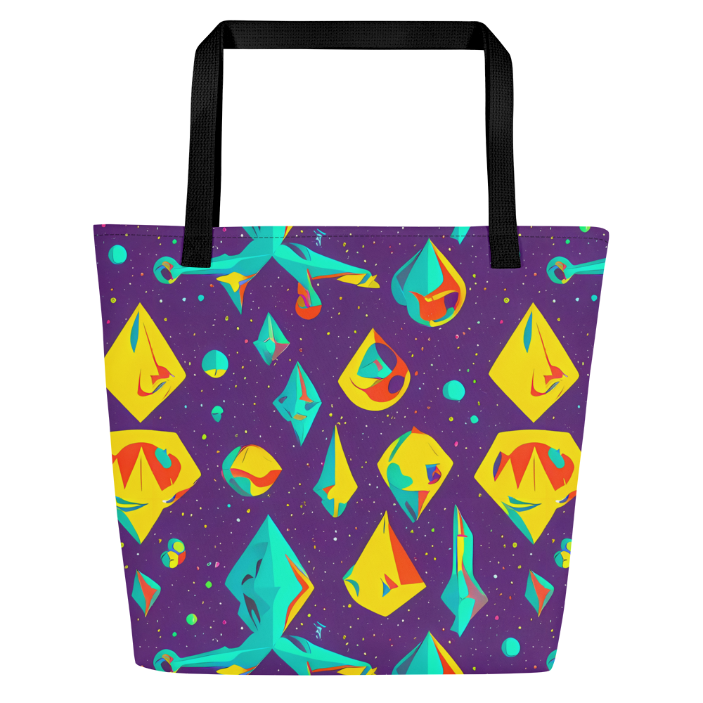 Large Tote Bag w/ Pocket - Cascading Prism