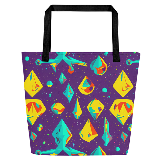 Large Tote Bag w/ Pocket - Cascading Prism