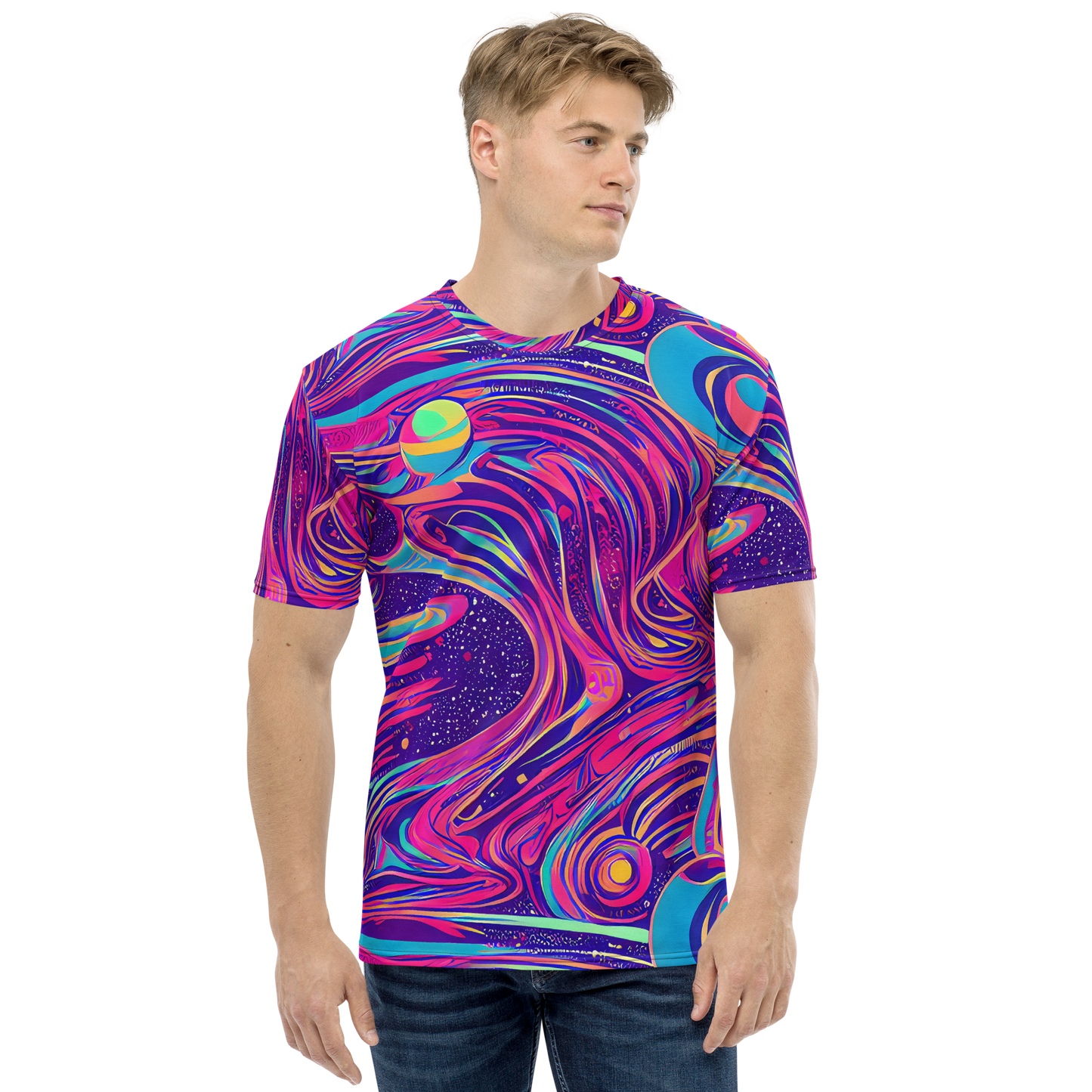 Men's Crew Neck T-Shirt - Nebula Noodles