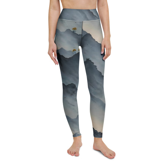 Yoga Leggings - Misty Mountain Harmony