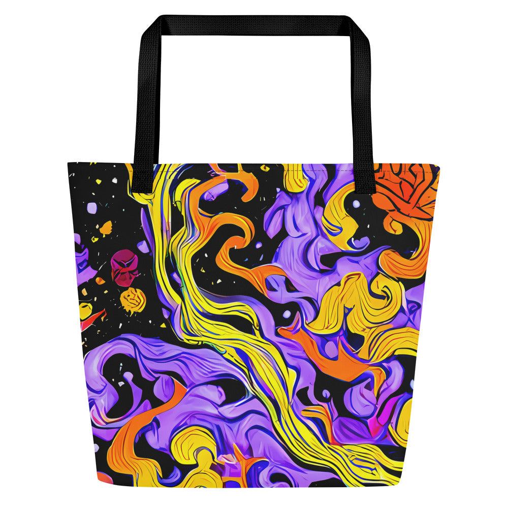 Large Tote Bag w/ Pocket - Bosschaert Swirl