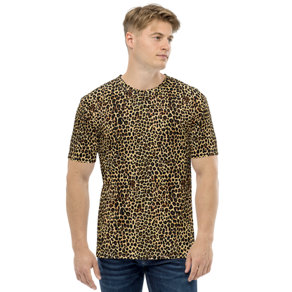 Men's Crew Neck T-Shirt - Cheetah Mosaic