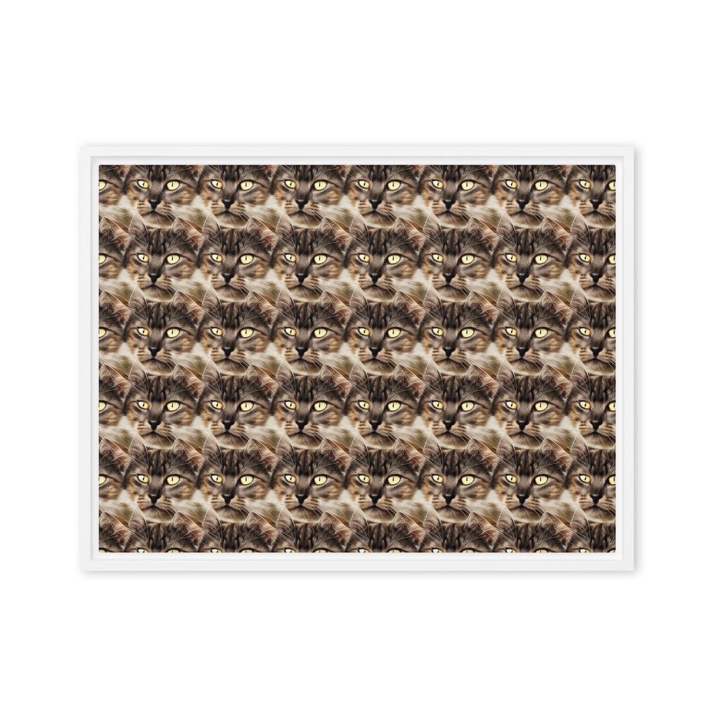Framed Canvas (in) - Feline Reverie