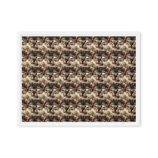 Framed Canvas (in) - Feline Reverie