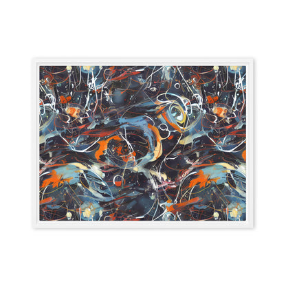 Framed Canvas (in) - Neo-Splash Labyrinth
