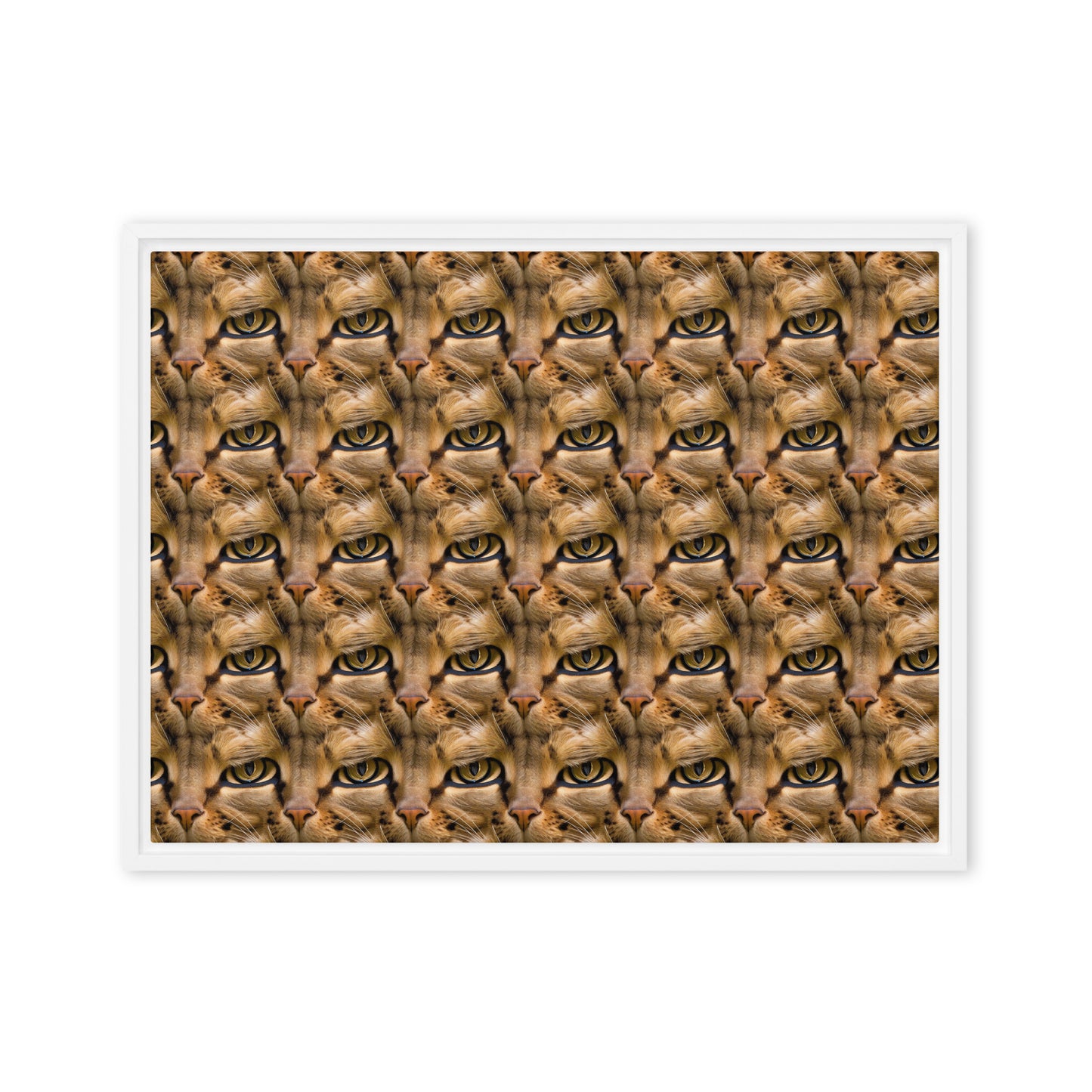 Framed Canvas (in) - Feline Whisper