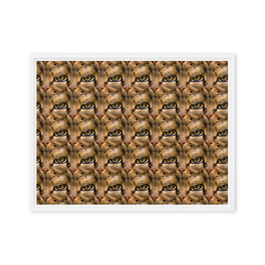 Framed Canvas (in) - Feline Whisper