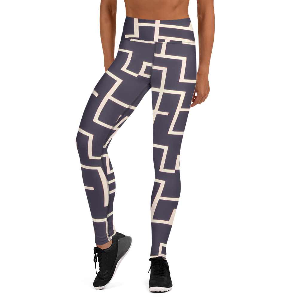 Yoga Leggings - Gilded Gridlock