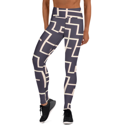 Yoga Leggings - Gilded Gridlock