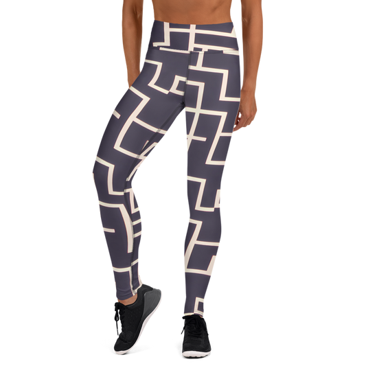 Yoga Leggings - Gilded Gridlock