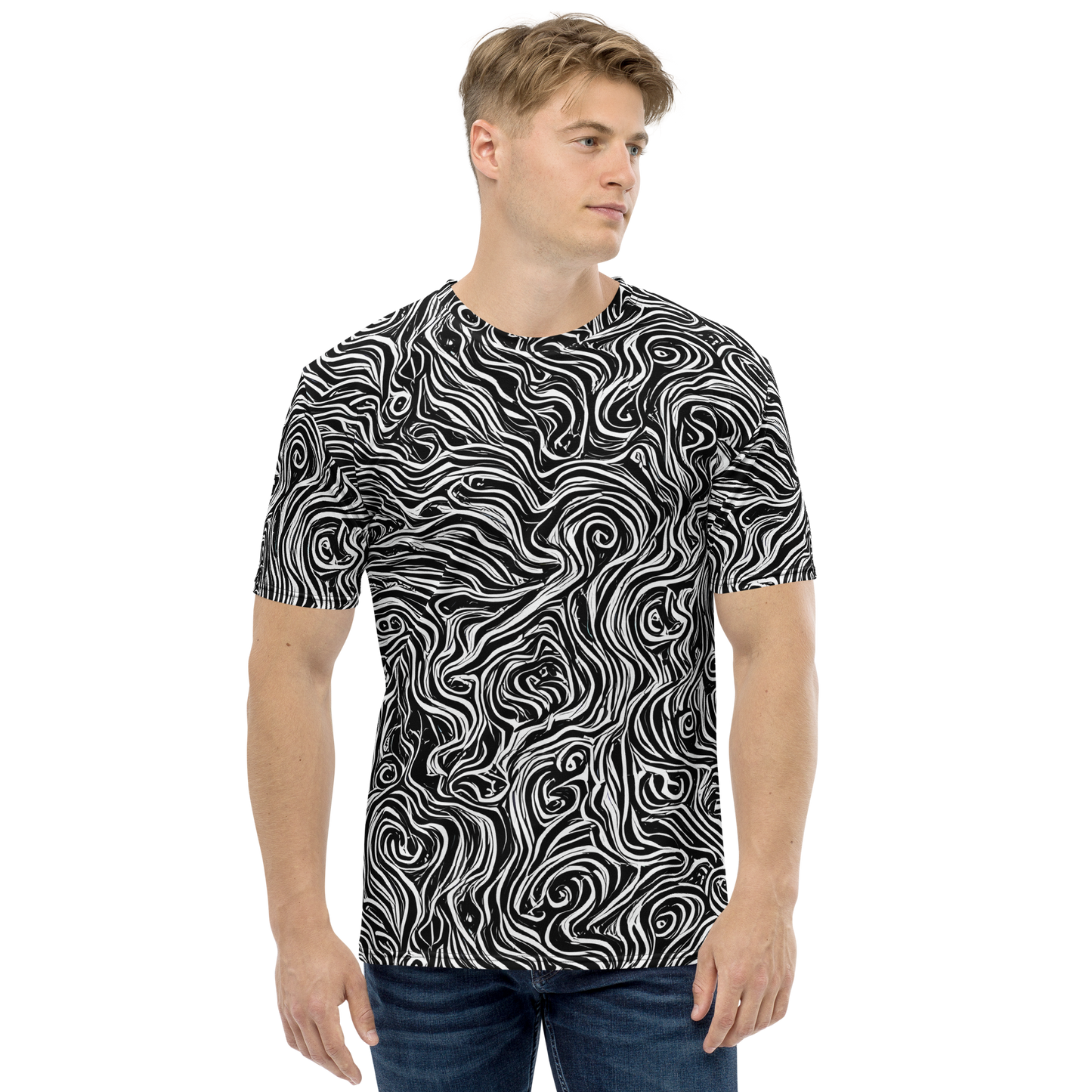 Men's Crew Neck T-Shirt - Inky Whispers