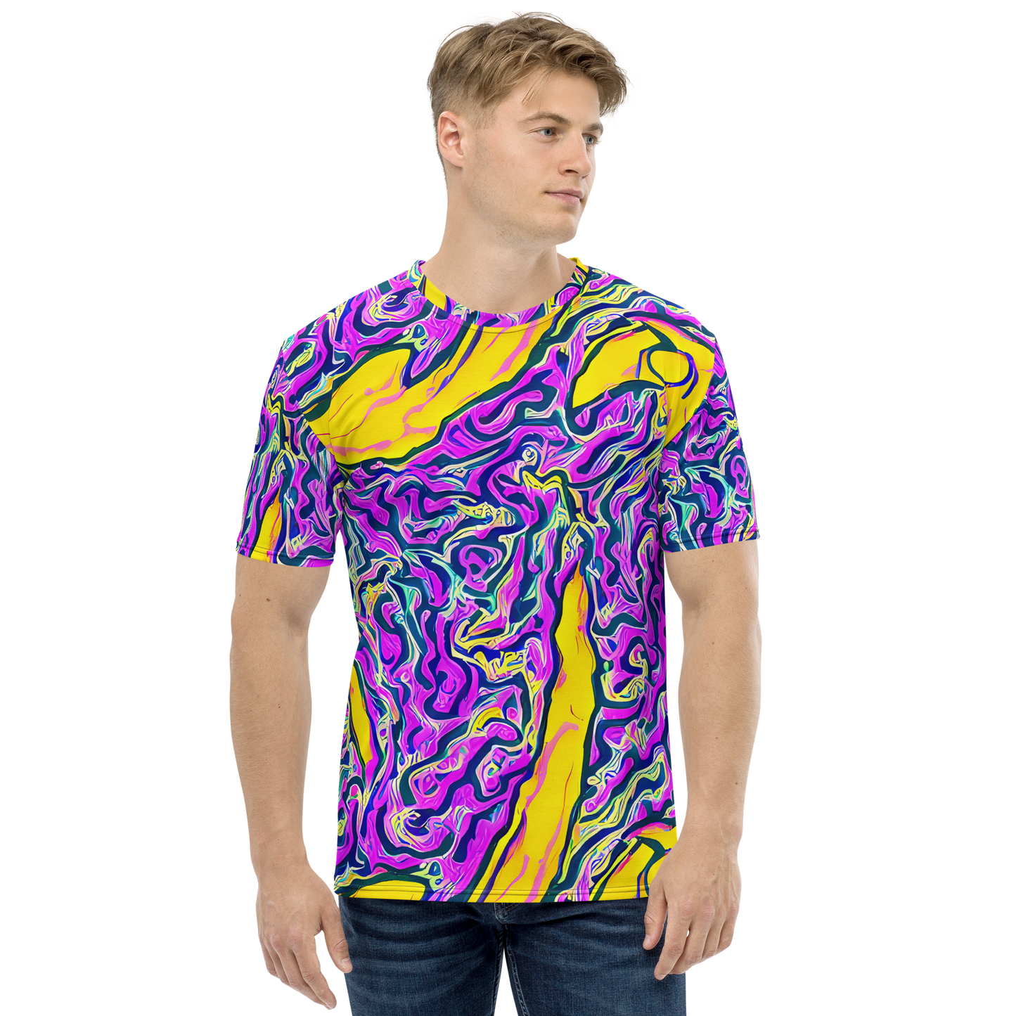 Men's Crew Neck T-Shirt - Zenith Waves