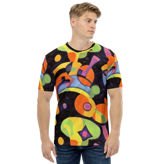 Men's Crew Neck T-Shirt - Neon Symphony